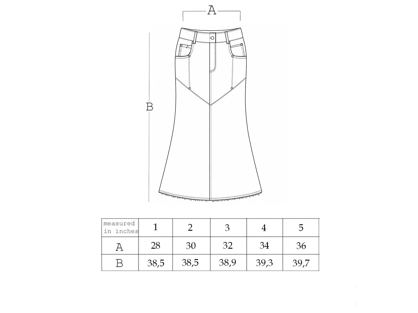 PIERCING DENIM SKIRT