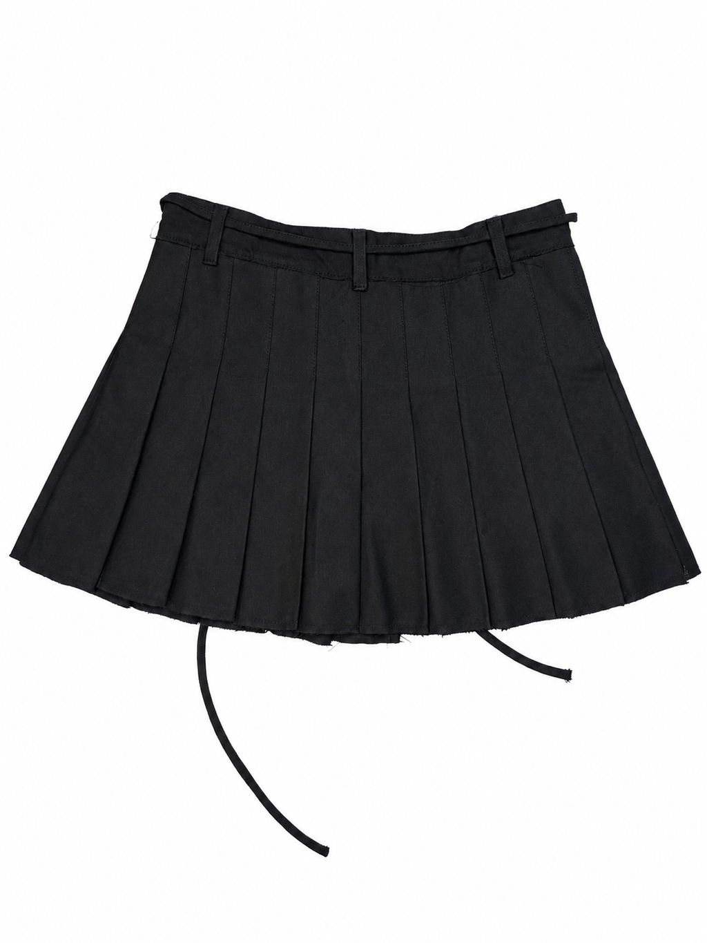 DISTRESSED PLEATED SKIRT